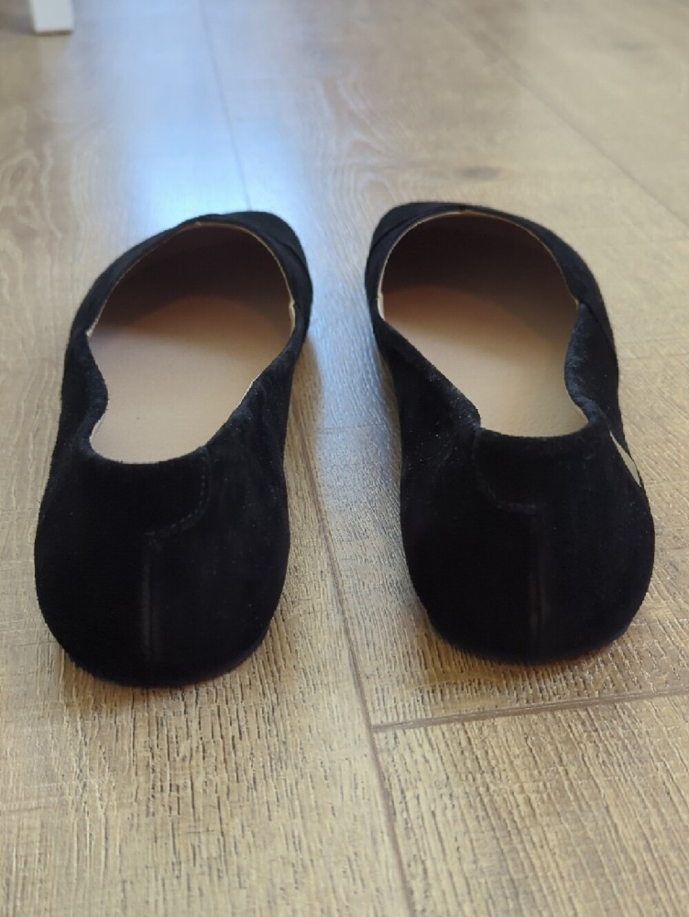 Shapen Women's Peony Black Suede Slip-On Flats - Picture 7 of 9
